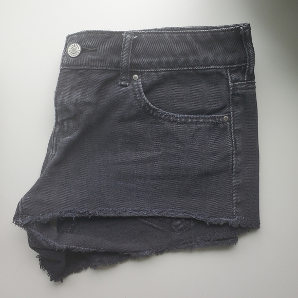 PACSUN BLACK LOWRISE JEAN SHORTS - Picture 1 of 4